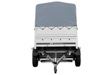 Laden Sie das Bild in den Galerie-Viewer, Leichtanhänger auf Blattfedern 200×125 UNITRAILER GARDEN 201/R KIPP mit BIS-Seiten, H-800-Rahmen und grauer Plane-Neu