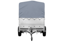 Laden Sie das Bild in den Galerie-Viewer, Leichtanhänger auf Blattfedern 200×125 UNITRAILER GARDEN 201/R KIPP mit BIS-Seiten, H-800-Rahmen und grauer Plane-Neu