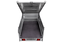 Laden Sie das Bild in den Galerie-Viewer, Leichtanhänger auf Federn 200×125 UNITRAILER GARDEN 201/R KIPP mit BIS-Seiten und Aluminiumabdeckung-Neu