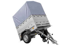 Neuanhänger Kipper ungebremst GARDEN TRAILER 150 KIPP mit zusätzlichen Bordwänden, Stützrad, Hochplane und Hochspriegel-Neu