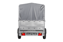 Laden Sie das Bild in den Galerie-Viewer, PKW-Anhänger 230×125 UNITRAILER GARDEN 230 FD mit BIS-Seiten, H-800-Gestell und grauer Plane-Neu