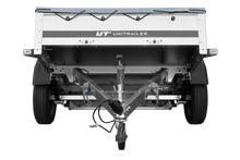 Laden Sie das Bild in den Galerie-Viewer, PKW-Anhänger auf Blattfedern 200×125 UNITRAILER GARDEN 201/R KIPP mit H-0 Rahmen und grauer Plane-Neu