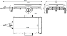 Laden Sie das Bild in den Galerie-Viewer, Pkw Anhänger Kipper 230×125 Garden Trailer 230 KIPP Unitrailer 750 kg mit Stützrad und zusätzlichen Bordwänden-Neu