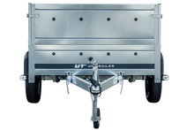 Laden Sie das Bild in den Galerie-Viewer, Pkw Anhänger Kipper 230×125 Garden Trailer 230 KIPP Unitrailer 750 kg mit Stützrad und zusätzlichen Bordwänden-Neu
