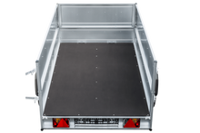Laden Sie das Bild in den Galerie-Viewer, Pkw Anhänger Kipper 230×125 Garden Trailer 230 KIPP Unitrailer 750 kg mit Stützrad und zusätzlichen Bordwänden-Neu