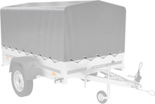 Laden Sie das Bild in den Galerie-Viewer, Autotransportanhänger 200×125 UNITRAILER GARDEN 201 KIPP mit BIS-Seitenwänden, H-800-Rahmen und grauer Plane-Neu