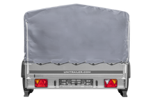 Laden Sie das Bild in den Galerie-Viewer, Zweiachsanhänger 264×150 UNITRAILER GARDEN 265/2 KIPP mit H-800 Rahmen und grauer Plane-Neu