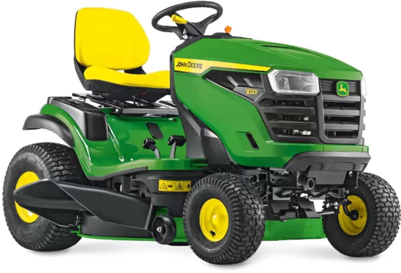 John_Deere_X127_20250212_fbd31791-9181-4eef-86ae-a5115396973d-1-1.jpg John Deere X127 Rasentraktor, 107 cm Schnittbreite, 20 PS V-Twin Motor, Hydrostat, Seitenauswurf – Bild 1