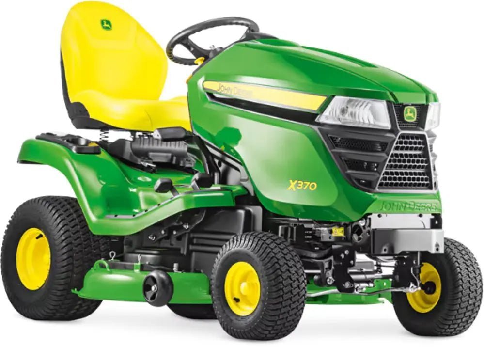 John_Deere_X370_20250219-1-1.jpg John Deere X370 Rasentraktor ohne Mähwerk, 19,1 PS Kawasaki V-Twin, Hydrostat – Bild 1