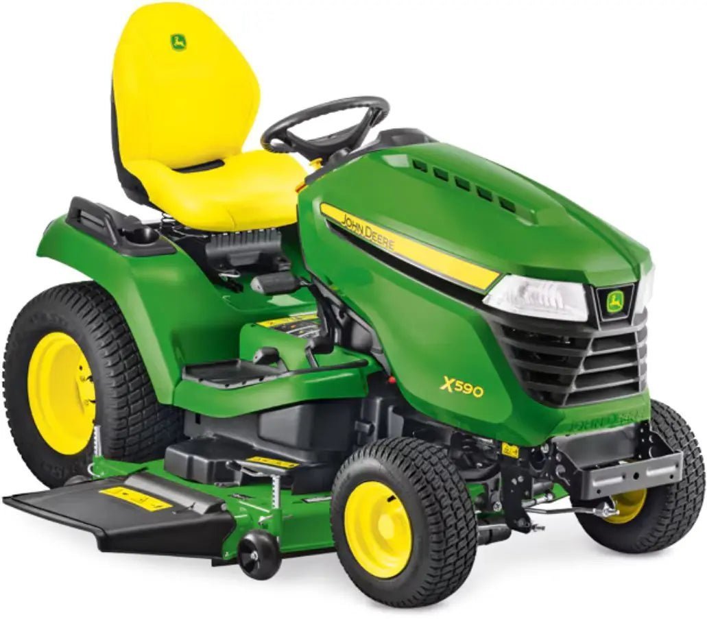 John_Deere_X584_mit_137_cm_Accel_Deep_Ma_82135-1-1.jpg John Deere X590 Rasentraktor mit 137 cm Accel Deep Mähwerk, 23,1 PS Kawasaki EFI Motor, Hydrostat, Allradlenkung – Bild 1