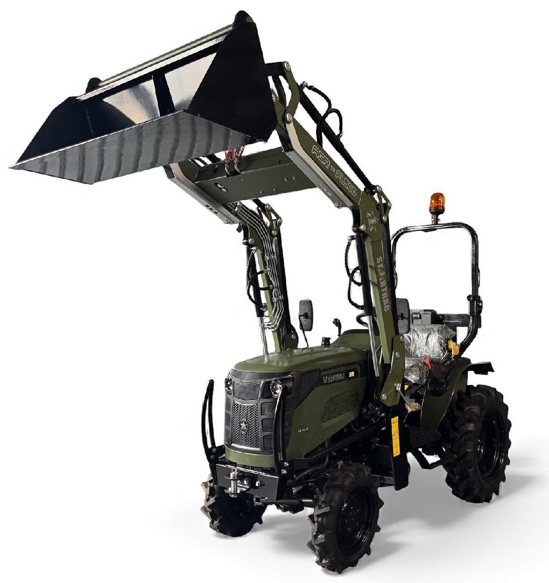 Startrac_22_Nato-Gruen_mit_Rasenbereifun_85652-2.jpg Startrac 22 Kleintraktor 22 PS Diesel – Allrad mit Frontlader, Schaufel & Rasenbereifung – Bild 1